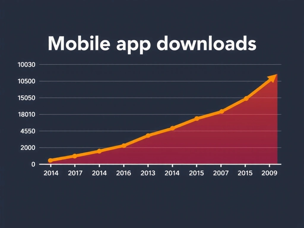 Grafic cu numărul de descărcări ale aplicației