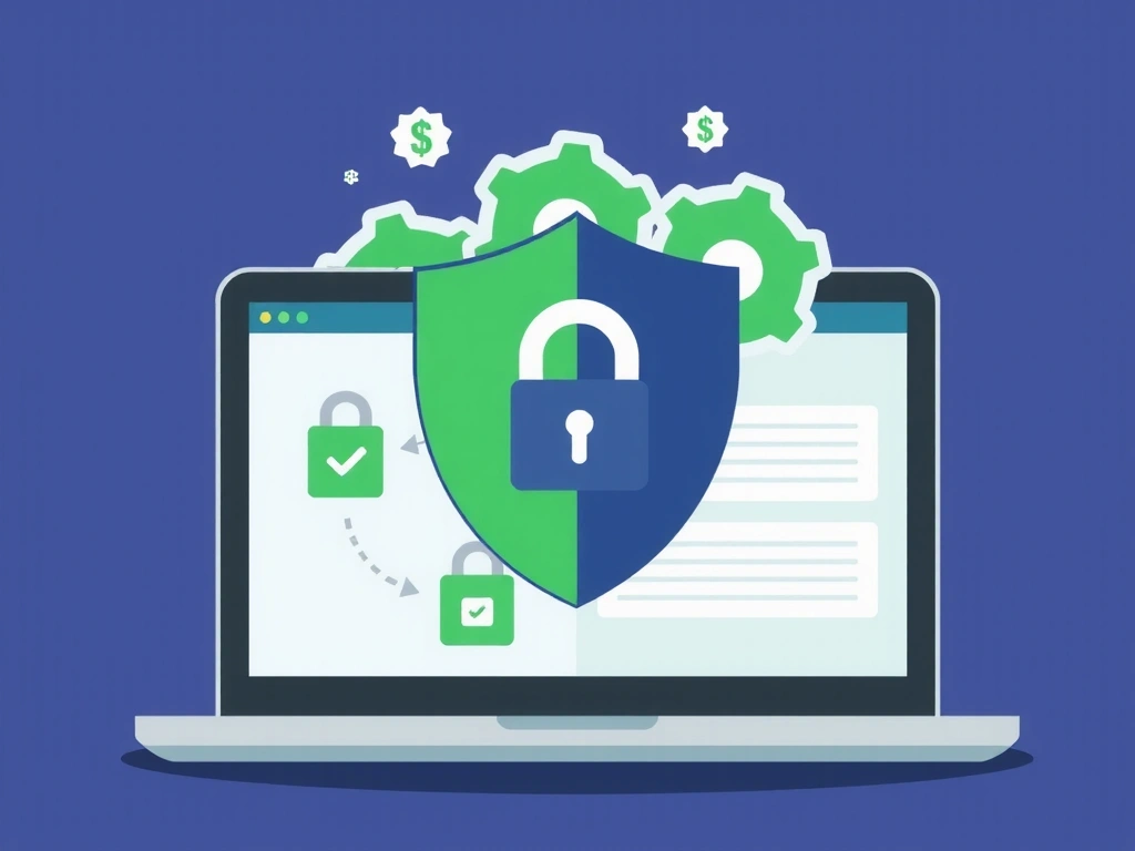 Ilustrație cu date personale securizate pe un ecran digital, simbolizând protecția confidențialității