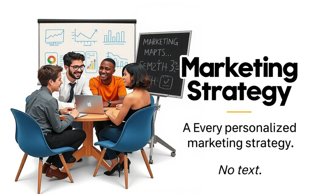 Ilustrație a unei echipe colaborând la o strategie personalizată